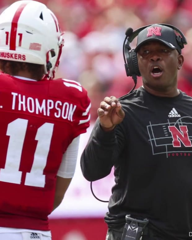 Mickey Joseph and Casey Thompson 2022 Nebraska vs Oklahoma football